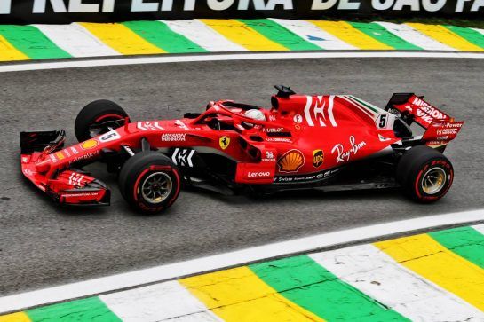 Sebastian Vettel (GER) Ferrari SF71H.
10.11.2018. Formula 1 World Championship, Rd 20, Brazilian Grand Prix, Sao Paulo, Brazil, Qualifying Day.
- www.xpbimages.com, EMail: requests@xpbimages.com - copy of publication required for printed pictures. Every used picture is fee-liable. © Copyright: Moy / XPB Images