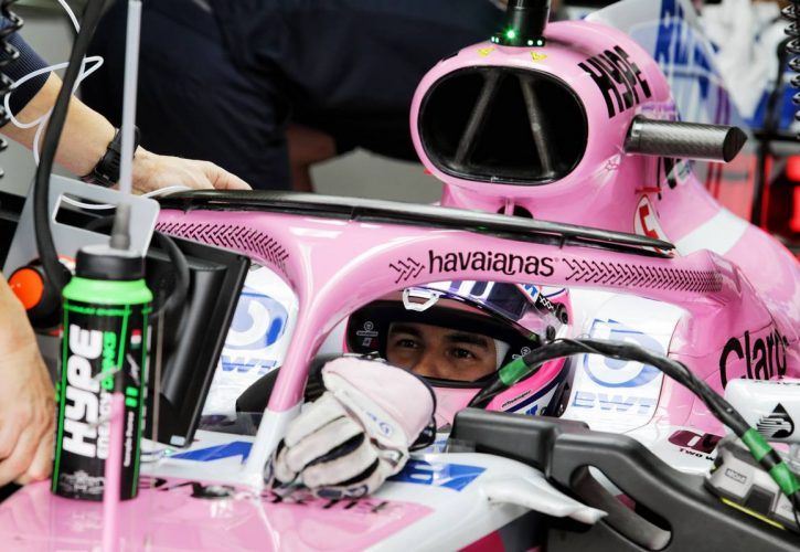 Sergio Perez (MEX) Racing Point Force India F1 VJM11.