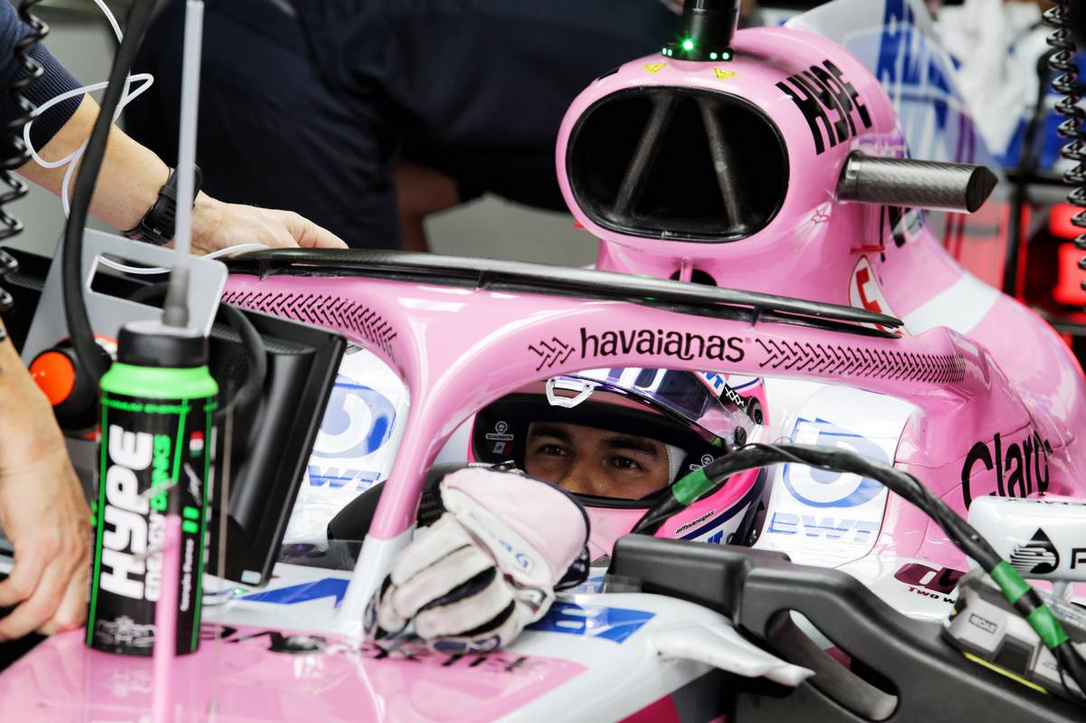 Sergio Perez (MEX) Racing Point Force India F1 VJM11.