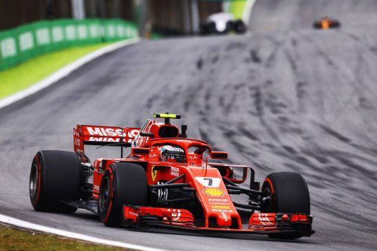 Kimi Raikkonen (FIN) Ferrari SF71H.
10.11.2018. Formula 1 World Championship, Rd 20, Brazilian Grand Prix, Sao Paulo, Brazil, Qualifying Day.
- www.xpbimages.com, EMail: requests@xpbimages.com - copy of publication required for printed pictures. Every used picture is fee-liable. © Copyright: Photo4 / XPB Images