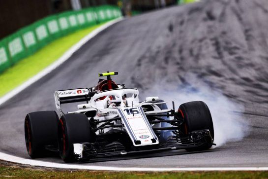 Charles Leclerc (MON) Sauber F1 Team C37.
10.11.2018. Formula 1 World Championship, Rd 20, Brazilian Grand Prix, Sao Paulo, Brazil, Qualifying Day.
- www.xpbimages.com, EMail: requests@xpbimages.com - copy of publication required for printed pictures. Every used picture is fee-liable. © Copyright: Photo4 / XPB Images