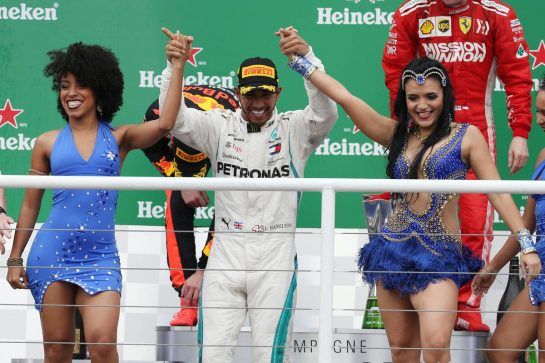 1st place Lewis Hamilton (GBR) Mercedes AMG F1 W09.
11.11.2018. Formula 1 World Championship, Rd 20, Brazilian Grand Prix, Sao Paulo, Brazil, Race Day.
- www.xpbimages.com, EMail: requests@xpbimages.com - copy of publication required for printed pictures. Every used picture is fee-liable. © Copyright: Batchelor / XPB Images