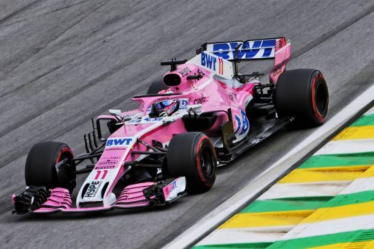 Sergio Perez (MEX) Racing Point Force India F1 VJM11.
11.11.2018. Formula 1 World Championship, Rd 20, Brazilian Grand Prix, Sao Paulo, Brazil, Race Day.
- www.xpbimages.com, EMail: requests@xpbimages.com - copy of publication required for printed pictures. Every used picture is fee-liable. © Copyright: Moy / XPB Images