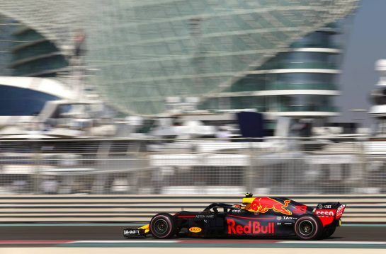 Max Verstappen (NLD) Red Bull Racing 
23.11.2018. Formula 1 World Championship, Rd 21, Abu Dhabi Grand Prix, Yas Marina Circuit, Abu Dhabi, Practice Day.
- www.xpbimages.com, EMail: requests@xpbimages.com - copy of publication required for printed pictures. Every used picture is fee-liable. © Copyright: Charniaux / XPB Images