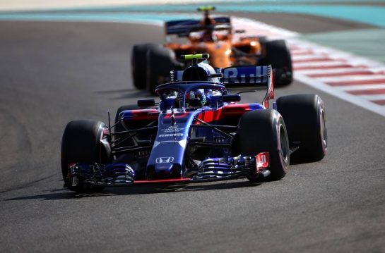 Pierre Gasly (FRA) Scuderia Toro Rosso 
23.11.2018. Formula 1 World Championship, Rd 21, Abu Dhabi Grand Prix, Yas Marina Circuit, Abu Dhabi, Practice Day.
- www.xpbimages.com, EMail: requests@xpbimages.com - copy of publication required for printed pictures. Every used picture is fee-liable. © Copyright: Charniaux / XPB Images