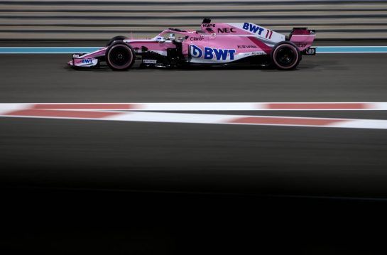 Sergio Perez (MEX) Sahara Force India F1  
23.11.2018. Formula 1 World Championship, Rd 21, Abu Dhabi Grand Prix, Yas Marina Circuit, Abu Dhabi, Practice Day.
- www.xpbimages.com, EMail: requests@xpbimages.com - copy of publication required for printed pictures. Every used picture is fee-liable. © Copyright: Charniaux / XPB Images