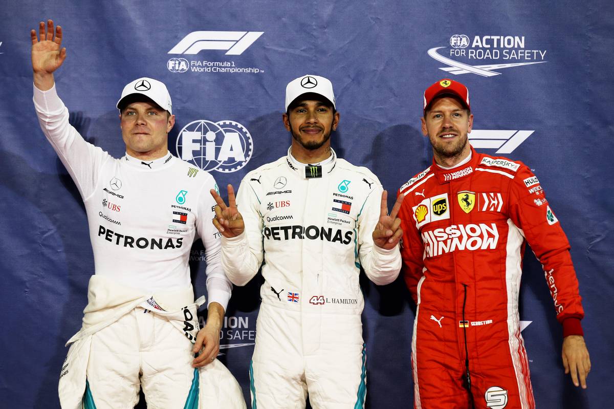 Abu Dhabi Grand Prix: Qualifying top three in parc ferme 