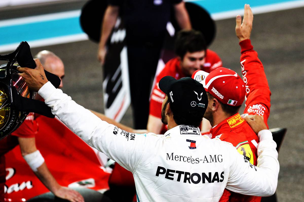 Lewis Hamilton (GBR) Mercedes AMG F1 celebrates