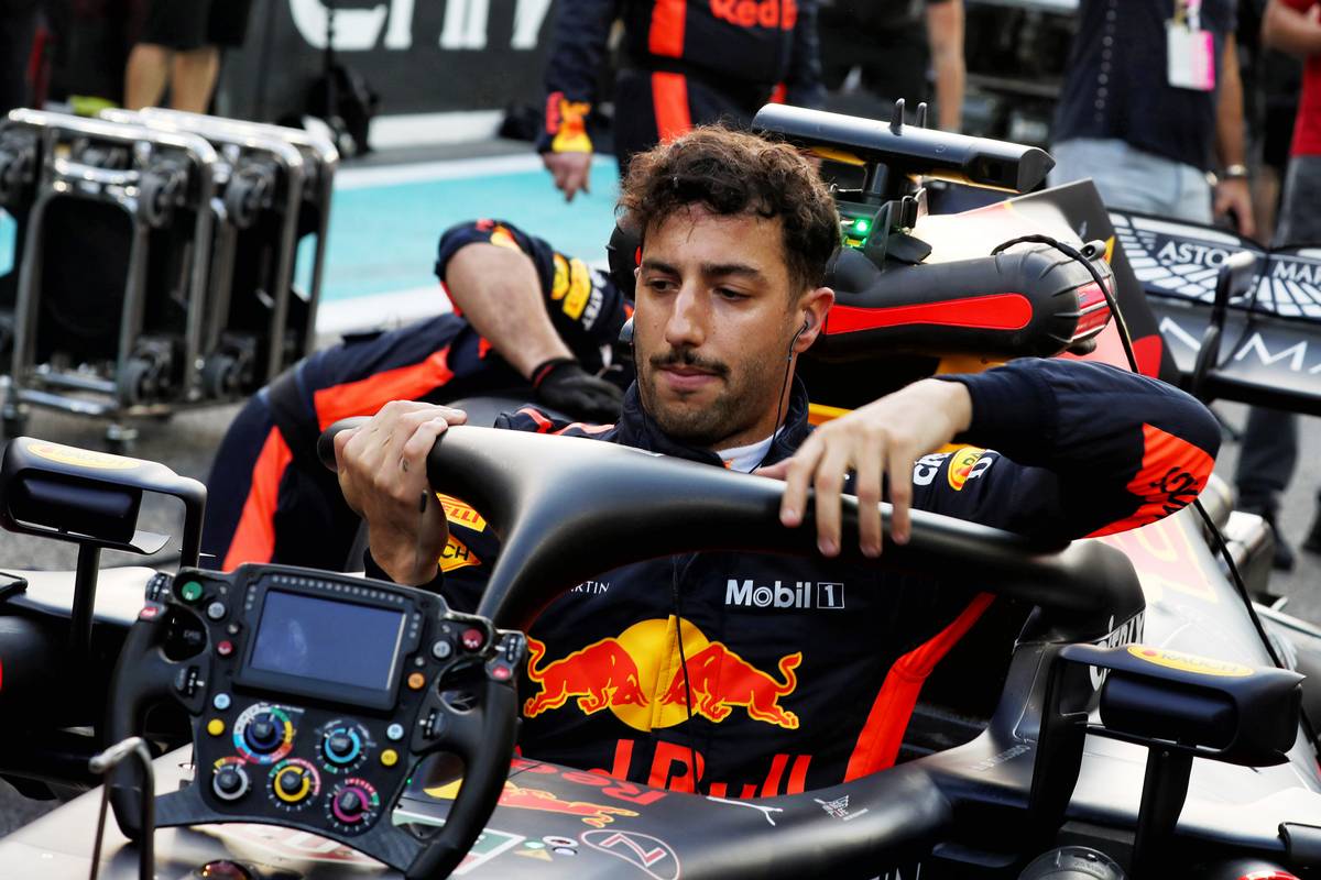 Daniel Ricciardo (AUS) Red Bull Racing RB14 on the grid.