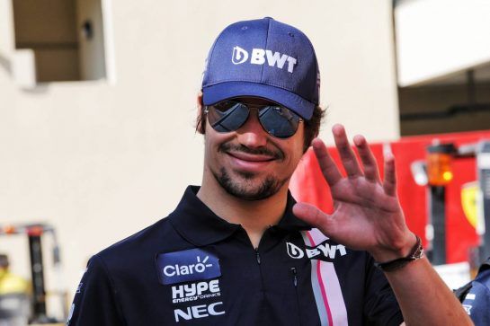 Lance Stroll (CDN) Racing Point Force India F1 Team.
27.11.2018. Formula 1 Testing, Yas Marina Circuit, Abu Dhabi, Wednesday.
- www.xpbimages.com, EMail: requests@xpbimages.com - copy of publication required for printed pictures. Every used picture is fee-liable. © Copyright: Moy / XPB Images
