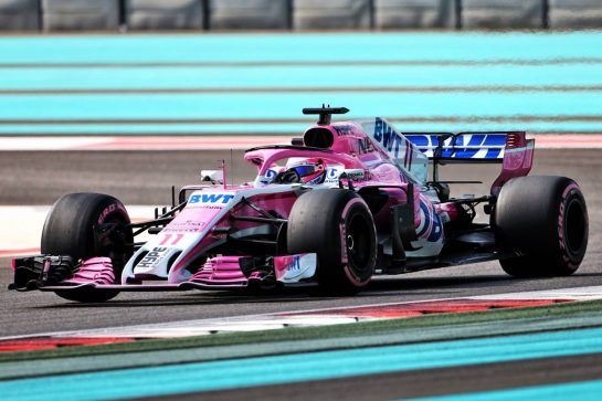 Sergio Perez (MEX) Racing Point Force India F1 VJM11.
27.11.2018. Formula 1 Testing, Yas Marina Circuit, Abu Dhabi, Wednesday.
- www.xpbimages.com, EMail: requests@xpbimages.com - copy of publication required for printed pictures. Every used picture is fee-liable. © Copyright: Moy / XPB Images