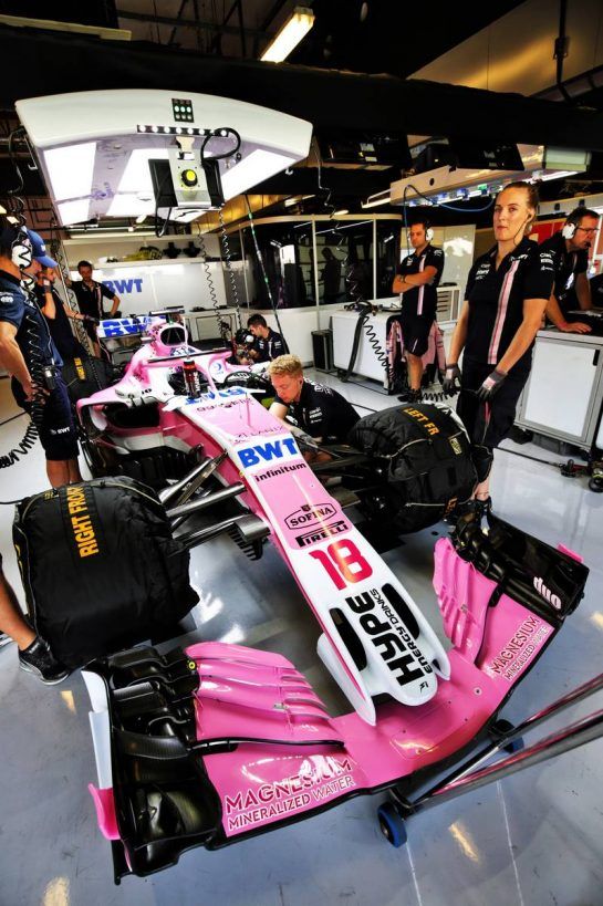Lance Stroll (CDN) Racing Point Force India F1 VJM11.
28.11.2018. Formula 1 Testing, Yas Marina Circuit, Abu Dhabi, Wednesday.
- www.xpbimages.com, EMail: requests@xpbimages.com - copy of publication required for printed pictures. Every used picture is fee-liable. © Copyright: Moy / XPB Images
