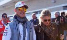 Michael Schumacher (GER) Mercedes AMG F1 with wife Corinna.