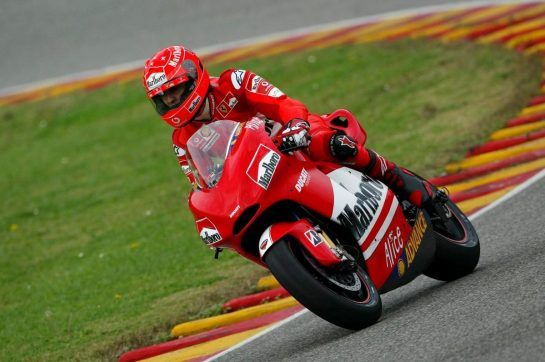 Michael Schumacher retired - for the first time - from F1 at the end of the 2006 season. To keep his competitive juices flowing, he tried his hand at motorcycle racing in a few minor races. In 2005, when he was still racing for Ferrari, he tested a Ducati MotoGP at Mugello, and showed some impressive speed. His two-wheel passion would remain a hobby however.