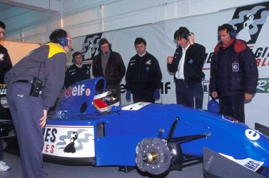In 1994, Flavio Briatore had acquired an interest in the Ligier F1 team, an involvement that led to Schumacher testing a JS39B-Renault at Estoril at the end of the season.