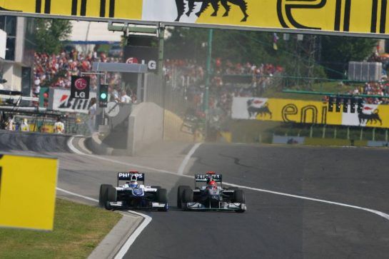 At the 2010 Hungarian Grand Prix, Williams' Rubens Barrichello was reminded of the ruthlessness of his former Ferrari team mate when Schumacher squeezed the Brazilian against the wall. Not Schumi's finest hour.