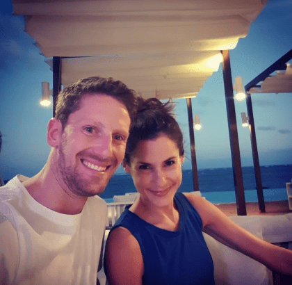 Romain and Marion Grosjean celebrated the New Year at a seaside resort along with their three children.