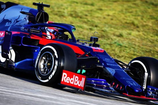 Daniil Kvyat (RUS) Scuderia Toro Rosso STR14.
18.02.2019. Formula One Testing, Day One, Barcelona, Spain. Monday.
- www.xpbimages.com, EMail: requests@xpbimages.com - copy of publication required for printed pictures. Every used picture is fee-liable. © Copyright: Charniaux / XPB Images