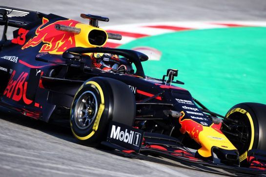 Max Verstappen (NLD) Red Bull Racing RB14.
18.02.2019. Formula One Testing, Day One, Barcelona, Spain. Monday.
- www.xpbimages.com, EMail: requests@xpbimages.com - copy of publication required for printed pictures. Every used picture is fee-liable. © Copyright: Charniaux / XPB Images