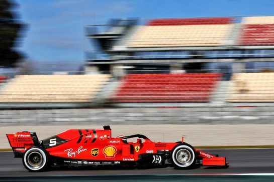Sebastian Vettel (GER) Ferrari SF90.
18.02.2019. Formula One Testing, Day One, Barcelona, Spain. Monday.
- www.xpbimages.com, EMail: requests@xpbimages.com - copy of publication required for printed pictures. Every used picture is fee-liable. © Copyright: Charniaux / XPB Images