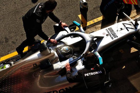 Valtteri Bottas (FIN) Mercedes AMG F1 W10.
18.02.2019. Formula One Testing, Day One, Barcelona, Spain. Monday.
- www.xpbimages.com, EMail: requests@xpbimages.com - copy of publication required for printed pictures. Every used picture is fee-liable. © Copyright: Moy / XPB Images