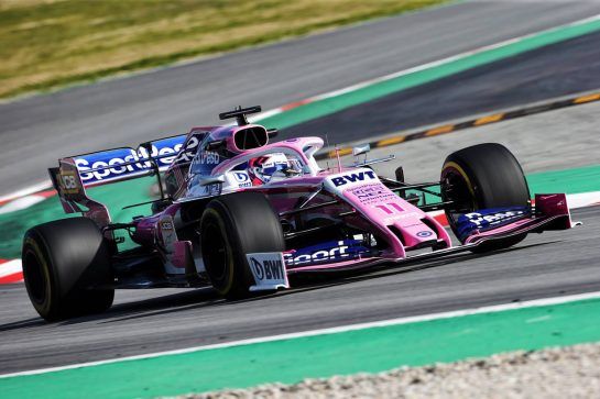 Sergio Perez (MEX) Racing Point F1 Team RP19.
18.02.2019. Formula One Testing, Day One, Barcelona, Spain. Monday.
- www.xpbimages.com, EMail: requests@xpbimages.com - copy of publication required for printed pictures. Every used picture is fee-liable. © Copyright: Bearne / XPB Images