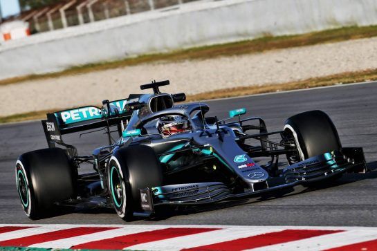Lewis Hamilton (GBR) Mercedes AMG F1 W10.
18.02.2019. Formula One Testing, Day One, Barcelona, Spain. Monday.
- www.xpbimages.com, EMail: requests@xpbimages.com - copy of publication required for printed pictures. Every used picture is fee-liable. © Copyright: Batchelor / XPB Images