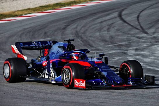 Daniil Kvyat (RUS) Scuderia Toro Rosso STR14.
18.02.2019. Formula One Testing, Day One, Barcelona, Spain. Monday.
- www.xpbimages.com, EMail: requests@xpbimages.com - copy of publication required for printed pictures. Every used picture is fee-liable. © Copyright: Batchelor / XPB Images