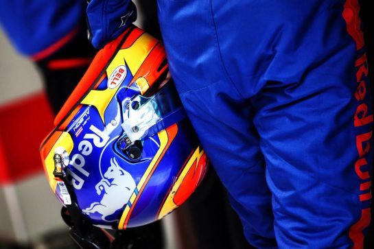 The helmet of Alexander Albon (THA) Scuderia Toro Rosso.
19.02.2019. Formula One Testing, Day Two, Barcelona, Spain. Tuesday.
- www.xpbimages.com, EMail: requests@xpbimages.com - copy of publication required for printed pictures. Every used picture is fee-liable. © Copyright: Batchelor / XPB Images