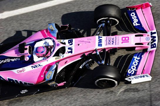 Lance Stroll (CDN) Racing Point F1 Team RP19.
19.02.2019. Formula One Testing, Day Two, Barcelona, Spain. Tuesday.
- www.xpbimages.com, EMail: requests@xpbimages.com - copy of publication required for printed pictures. Every used picture is fee-liable. © Copyright: Bearne / XPB Images