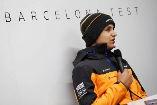 Lando Norris (GBR) McLaren.
19.02.2019. Formula One Testing, Day Two, Barcelona, Spain. Tuesday.
- www.xpbimages.com, EMail: requests@xpbimages.com - copy of publication required for printed pictures. Every used picture is fee-liable. © Copyright: Bearne / XPB Images