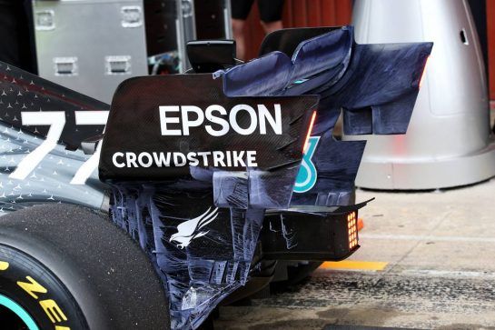 Valtteri Bottas (FIN) Mercedes AMG F1 W10 rear wing - flow-vis paint.
20.02.2019. Formula One Testing, Day Three, Barcelona, Spain. Wednesday.
- www.xpbimages.com, EMail: requests@xpbimages.com - copy of publication required for printed pictures. Every used picture is fee-liable. © Copyright: Batchelor / XPB Images