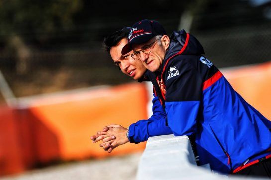 Franz Tost (AUT) Scuderia Toro Rosso Team Principal with Alexander Albon (THA) Scuderia Toro Rosso.
20.02.2019. Formula One Testing, Day Three, Barcelona, Spain. Wednesday.
- www.xpbimages.com, EMail: requests@xpbimages.com - copy of publication required for printed pictures. Every used picture is fee-liable. © Copyright: Moy / XPB Images
