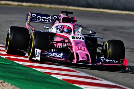Lance Stroll (CDN) Racing Point F1 Team RP19.
21.02.2019. Formula One Testing, Day Four, Barcelona, Spain. Thursday.
- www.xpbimages.com, EMail: requests@xpbimages.com - copy of publication required for printed pictures. Every used picture is fee-liable. © Copyright: Charniaux / XPB Images
