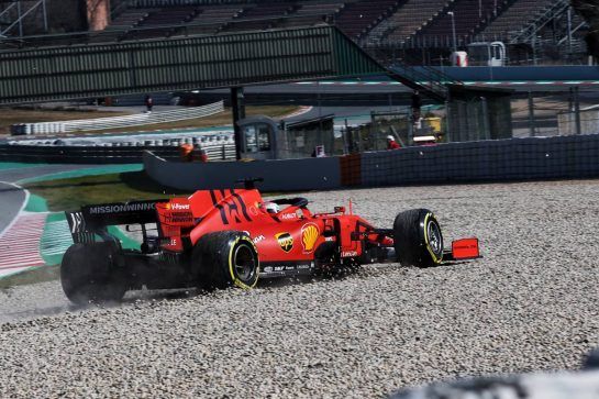 Charles Leclerc (MON) Ferrari SF90 runs into the gravel trap.
21.02.2019. Formula One Testing, Day Four, Barcelona, Spain. Thursday.
- www.xpbimages.com, EMail: requests@xpbimages.com - copy of publication required for printed pictures. Every used picture is fee-liable. © Copyright: Batchelor / XPB Images