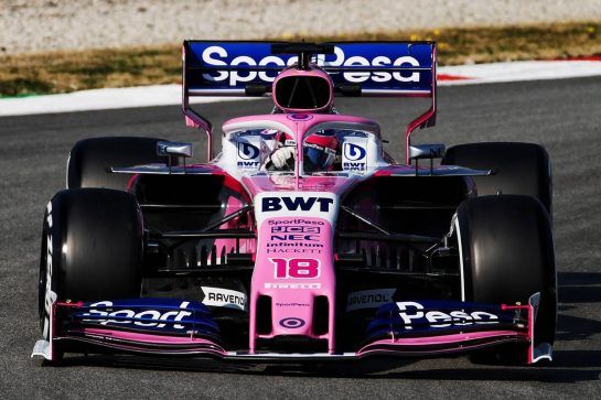 Lance Stroll (CDN) Racing Point F1 Team RP19.
21.02.2019. Formula One Testing, Day Four, Barcelona, Spain. Thursday.
- www.xpbimages.com, EMail: requests@xpbimages.com - copy of publication required for printed pictures. Every used picture is fee-liable. © Copyright: Batchelor / XPB Images