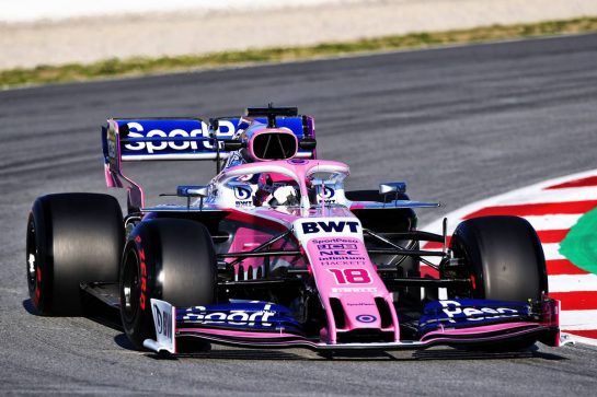 Lance Stroll (CDN) Racing Point F1 Team RP19.
26.02.2019. Formula One Testing, Day One, Barcelona, Spain. Tuesday.
- www.xpbimages.com, EMail: requests@xpbimages.com - copy of publication required for printed pictures. Every used picture is fee-liable. © Copyright: Moy / XPB Images