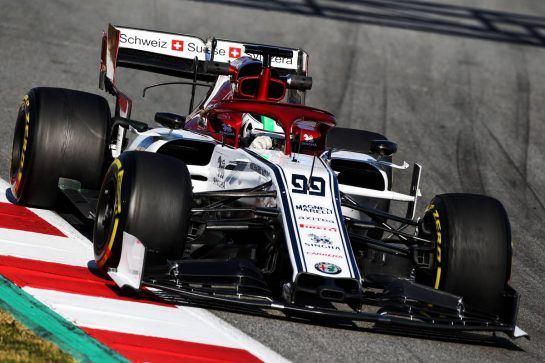 Antonio Giovinazzi (ITA) Alfa Romeo Racing C38.
26.02.2019. Formula One Testing, Day One, Barcelona, Spain. Tuesday.
- www.xpbimages.com, EMail: requests@xpbimages.com - copy of publication required for printed pictures. Every used picture is fee-liable. © Copyright: Moy / XPB Images
