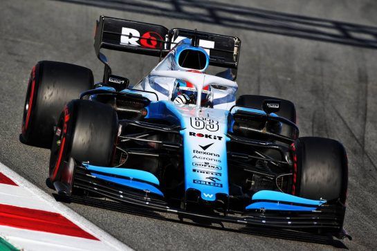 George Russell (GBR) Williams Racing FW42.
26.02.2019. Formula One Testing, Day One, Barcelona, Spain. Tuesday.
- www.xpbimages.com, EMail: requests@xpbimages.com - copy of publication required for printed pictures. Every used picture is fee-liable. © Copyright: Moy / XPB Images