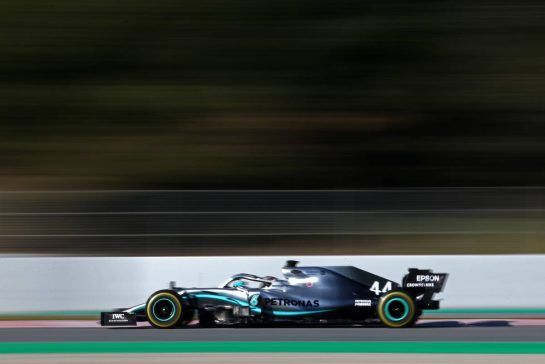 Lewis Hamilton (GBR), Mercedes AMG F1  
26.02.2019. Formula One Testing, Day One, Barcelona, Spain. Tuesday.
- www.xpbimages.com, EMail: requests@xpbimages.com - copy of publication required for printed pictures. Every used picture is fee-liable. © Copyright: Charniaux / XPB Images