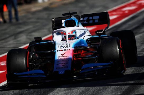 George Russell (GBR) Williams Racing FW42.
26.02.2019. Formula One Testing, Day One, Barcelona, Spain. Tuesday.
- www.xpbimages.com, EMail: requests@xpbimages.com - copy of publication required for printed pictures. Every used picture is fee-liable. © Copyright: Moy / XPB Images