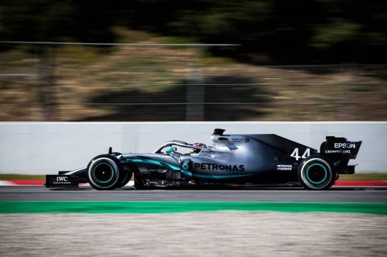 Lewis Hamilton (GBR) Mercedes AMG F1 W10.
26.02.2019. Formula One Testing, Day One, Barcelona, Spain. Tuesday.
- www.xpbimages.com, EMail: requests@xpbimages.com - copy of publication required for printed pictures. Every used picture is fee-liable. © Copyright: Rew / XPB Images