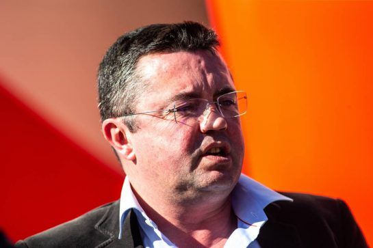 Eric Boullier (FRA).
26.02.2019. Formula One Testing, Day One, Barcelona, Spain. Tuesday.
- www.xpbimages.com, EMail: requests@xpbimages.com - copy of publication required for printed pictures. Every used picture is fee-liable. © Copyright: Bearne / XPB Images