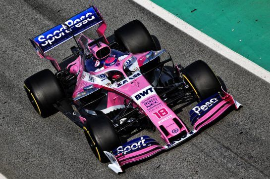 Lance Stroll (CDN) Racing Point F1 Team RP19.
26.02.2019. Formula One Testing, Day One, Barcelona, Spain. Tuesday.
- www.xpbimages.com, EMail: requests@xpbimages.com - copy of publication required for printed pictures. Every used picture is fee-liable. © Copyright: Moy / XPB Images