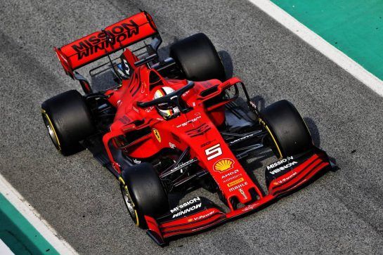 Sebastian Vettel (GER) Ferrari SF90.
26.02.2019. Formula One Testing, Day One, Barcelona, Spain. Tuesday.
- www.xpbimages.com, EMail: requests@xpbimages.com - copy of publication required for printed pictures. Every used picture is fee-liable. © Copyright: Moy / XPB Images