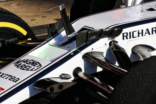 Kimi Raikkonen (FIN) Alfa Romeo Racing C38 - top of nosecone winglet.
27.02.2019. Formula One Testing, Day Two, Barcelona, Spain. Wednesday.
- www.xpbimages.com, EMail: requests@xpbimages.com - copy of publication required for printed pictures. Every used picture is fee-liable. © Copyright: Batchelor / XPB Images