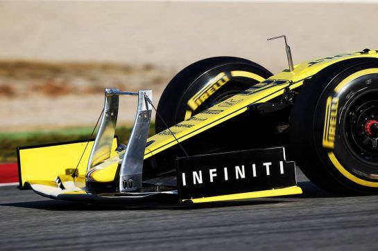 Nico Hulkenberg (GER) Renault Sport F1 Team RS19 - front wing detail.
27.02.2019. Formula One Testing, Day Two, Barcelona, Spain. Wednesday.
- www.xpbimages.com, EMail: requests@xpbimages.com - copy of publication required for printed pictures. Every used picture is fee-liable. © Copyright: Moy / XPB Images