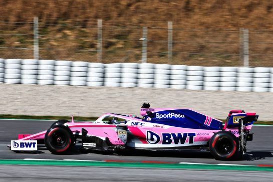 Sergio Perez (MEX) Racing Point F1 Team RP19.
27.02.2019. Formula One Testing, Day Two, Barcelona, Spain. Wednesday.
- www.xpbimages.com, EMail: requests@xpbimages.com - copy of publication required for printed pictures. Every used picture is fee-liable. © Copyright: Moy / XPB Images