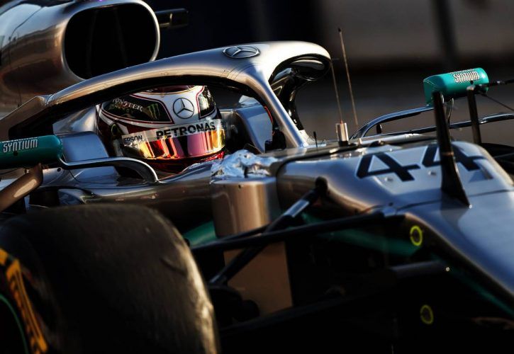 Lewis Hamilton (GBR) Mercedes AMG F1 W10.