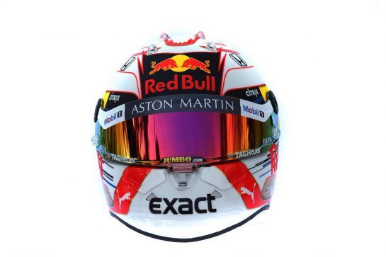 The helmet of Max Verstappen (NLD) Red Bull Racing.
14.03.2019. Formula 1 World Championship, Rd 1, Australian Grand Prix, Albert Park, Melbourne, Australia, Preparation Day.
- www.xpbimages.com, EMail: requests@xpbimages.com - copy of publication required for printed pictures. Every used picture is fee-liable. © Copyright: Batchelor / XPB Images